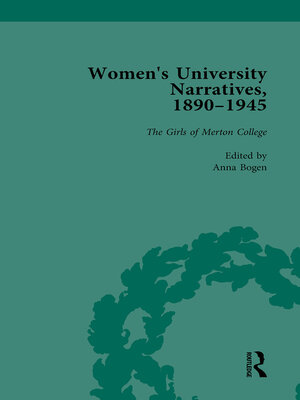 cover image of Women's University Narratives, 1890–1945, Part I Vol 2